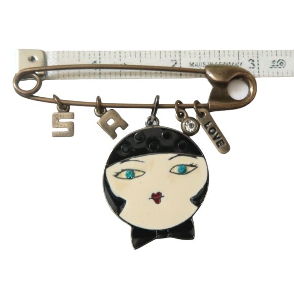 vtg SONIA RYKIEL girl face brooch pin - Picture 3 of 3